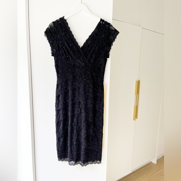 Beautiful layered Black beaded and lace dress - Picture 5 of 9